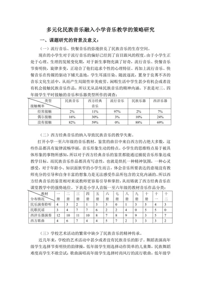 多元化民族音乐融入小学音乐教学的策略研究