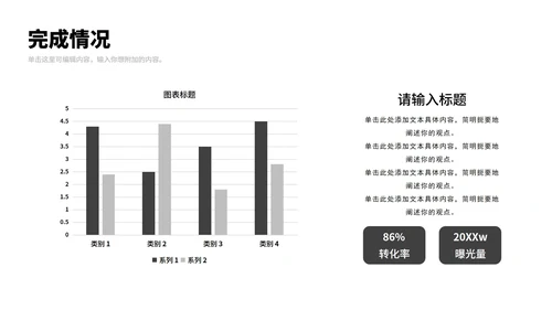 白色极简高级年中总结汇报PPT模板