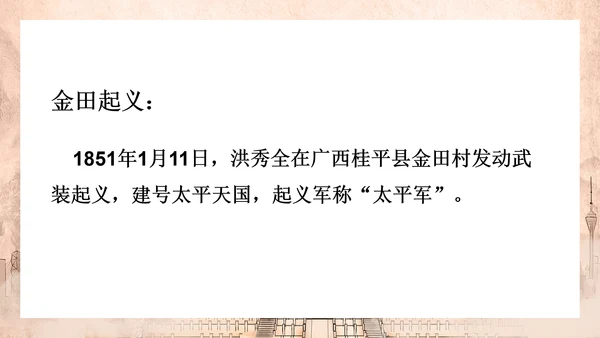 历史上的太平天国教学PPT课件模板