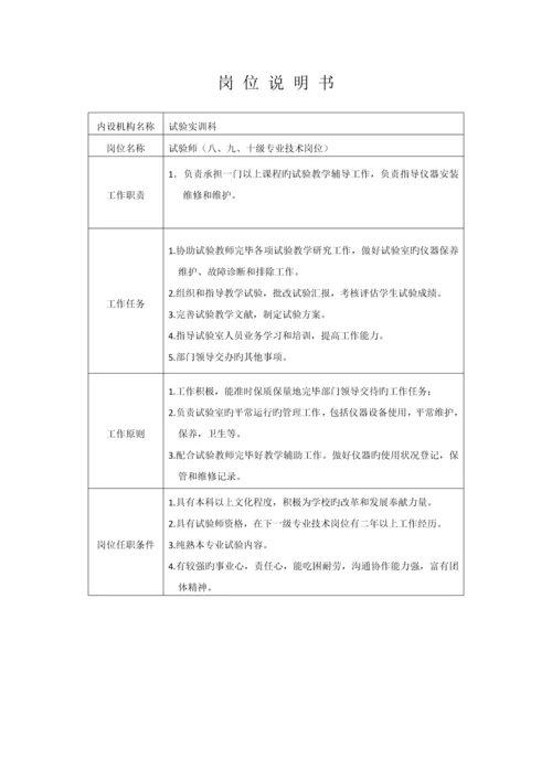 实验科岗位说明书.docx