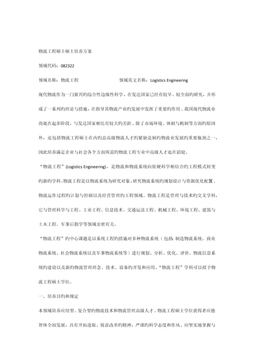 物流工程硕士研究生培养方案.docx