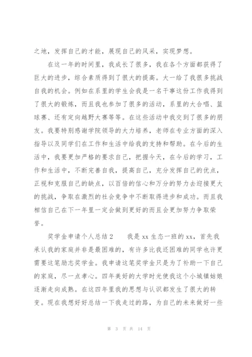 奖学金申请个人总结（5篇）.docx