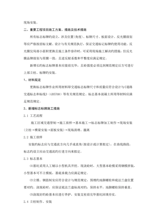 交通路牌综合施工组织专题方案汇编资料.docx