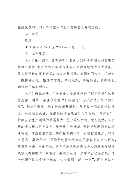 黄土乡人民政府关于集中开展严厉打击非法违法生产经营建设行为专项行动实施方案[5篇] (3).docx