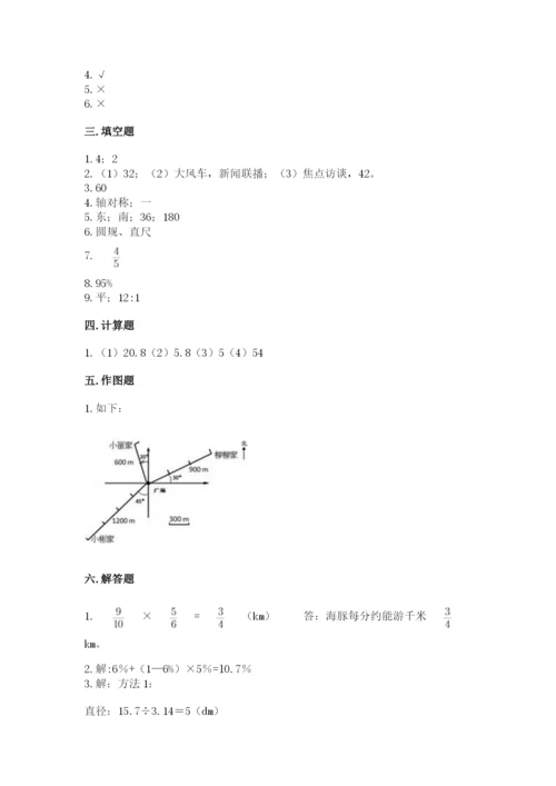 小学数学六年级上册期末考试试卷带答案（综合题）.docx