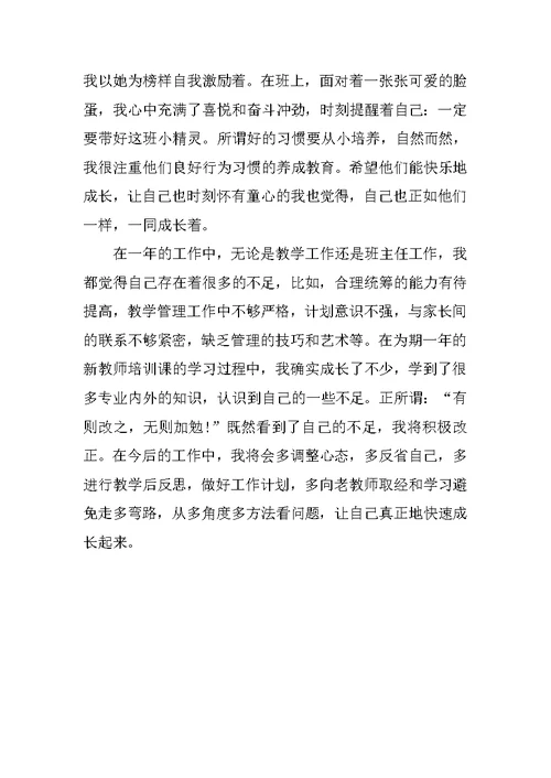 教师见习期转正工作总结