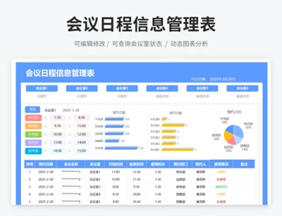 会议日程信息管理表