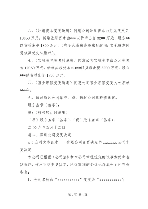 公司变更决议书.docx