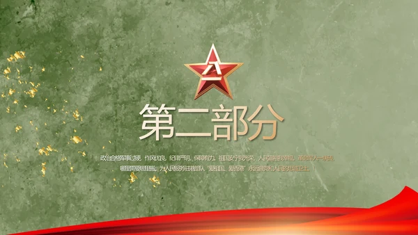 欢送退伍老兵八一部队教育演讲PPT