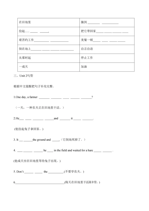 2023年广州新版英语六年级下册每单元知识点总结及练习.docx