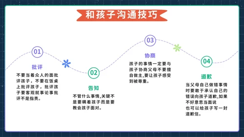 紫色家校携手共育美好少年期中家长会带内容PPT模板