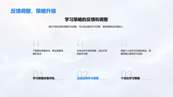 数学学习策略解析PPT模板