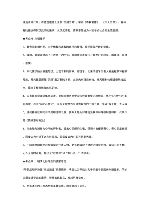 2023年高中历史必修三知识点精华汇总.docx