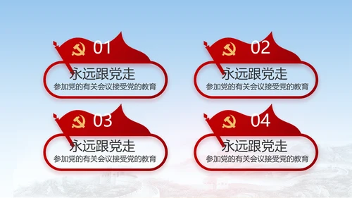 党建党支部工作总结汇报动态PPT党课