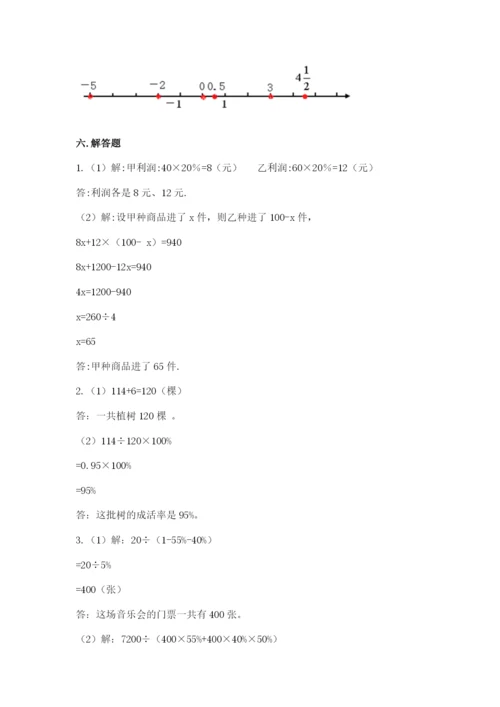 北师大版小学六年级下册数学期末检测试题（综合题）.docx