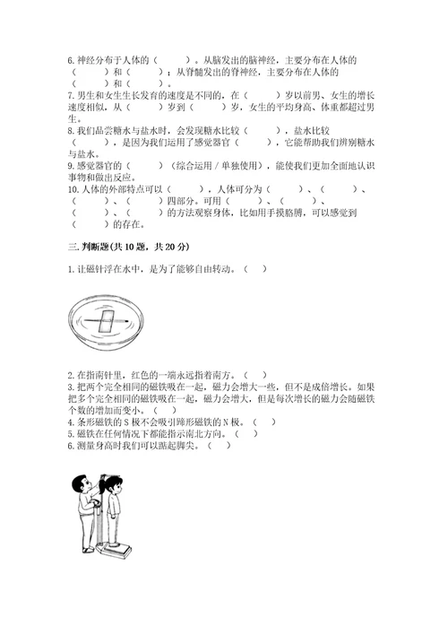 教科版二年级下册科学知识点期末测试卷（精品）