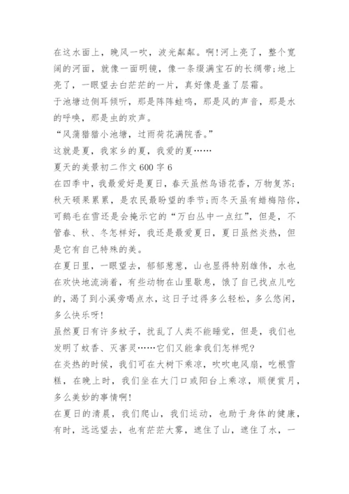 夏天的美景初二作文600字七篇.docx