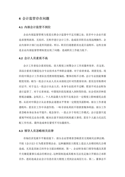 会计监管存在的问题及改进标准措施.docx