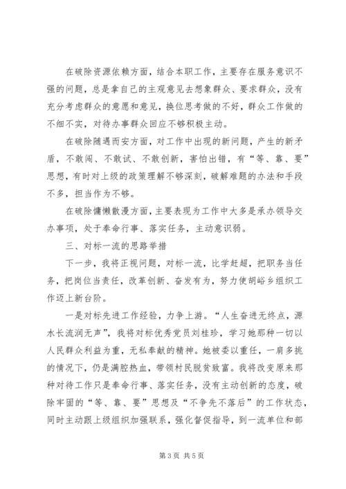 乡镇组织委员“对标一流”述职报告.docx