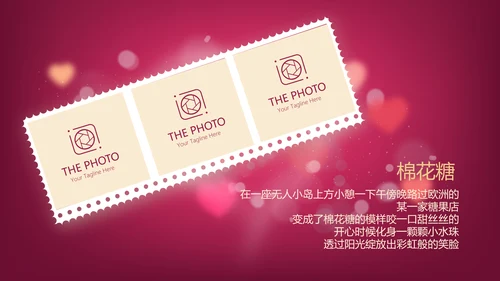 红色生日快乐电子相册动态PPT模板