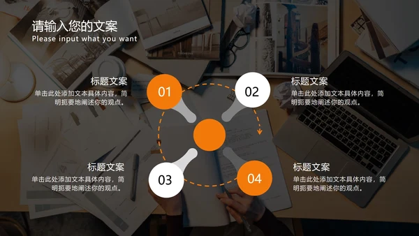 橙色商业风工作总结PPT模板
