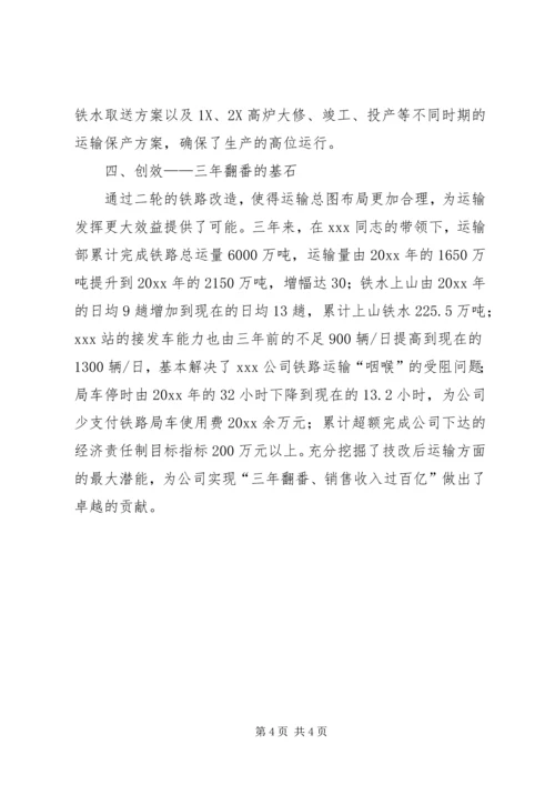 公司基建技改功臣XX同志主要事迹 (2).docx