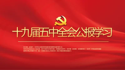 十九届五中全会公报学习十四五规划动态PPT