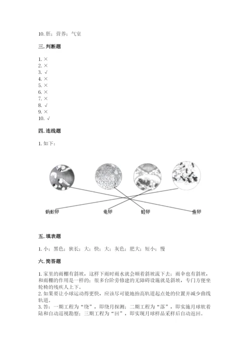 教科版科学三年级下册 期末测试卷带答案（最新）.docx