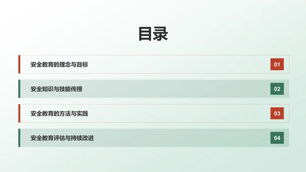 绿色商务风安全教育PPT模板