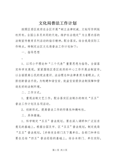 文化局普法工作计划 (2).docx