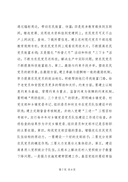 当前农村党员建设问题与对策.docx