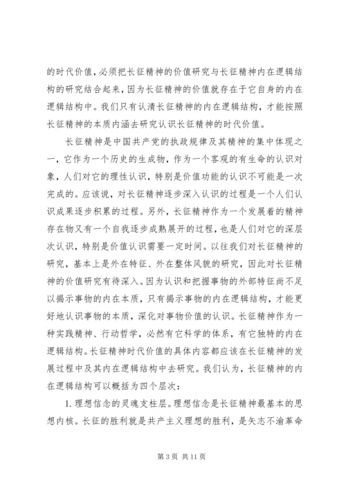 宣传长征精神讲话稿.docx