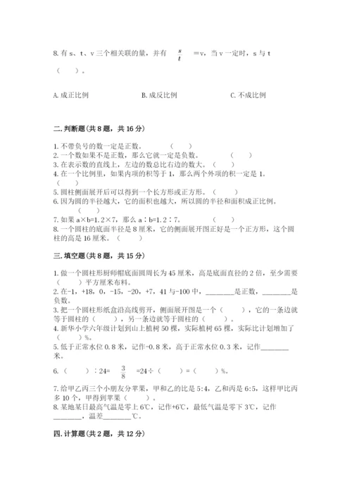 小升初数学期末测试卷附参考答案【培优b卷】.docx