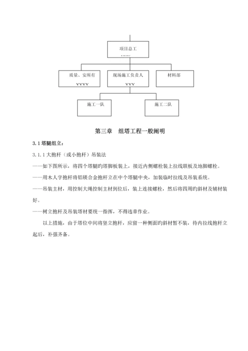 110kV铁塔(组立)综合施工专题方案.docx