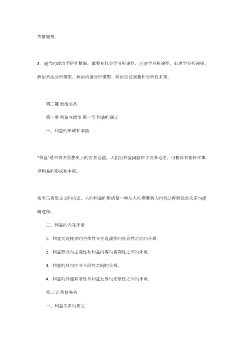 2023年王浦劬政治学基础笔记详细版.docx