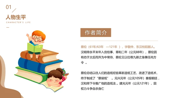 造纸术-蔡伦PPT模板