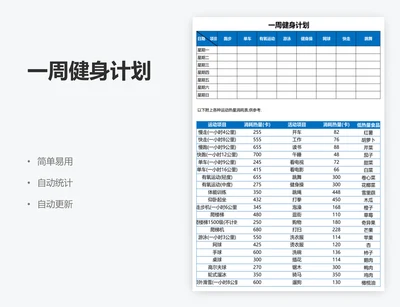 一周健身计划
