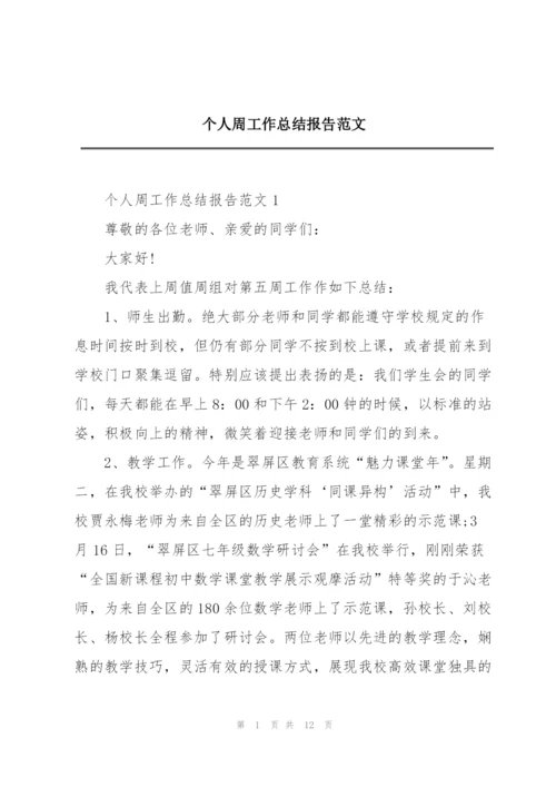 个人周工作总结报告范文.docx