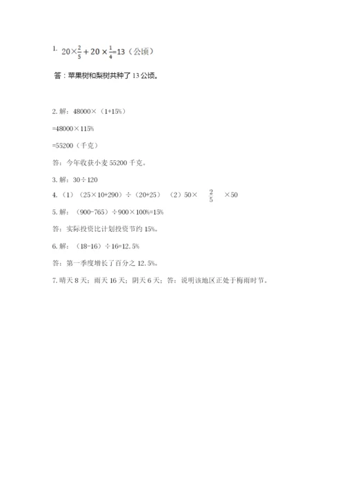 小学数学六年级上册期末考试试卷附答案【培优】.docx