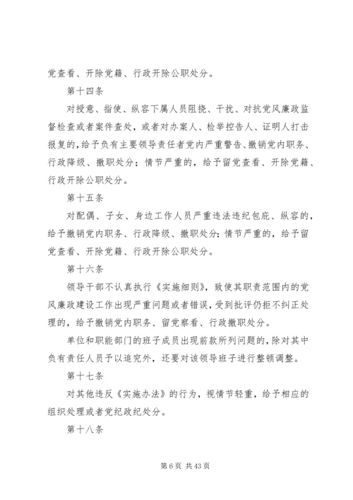 对违反党风廉政建设责任制的行为实施责任追究的办法(试行).docx