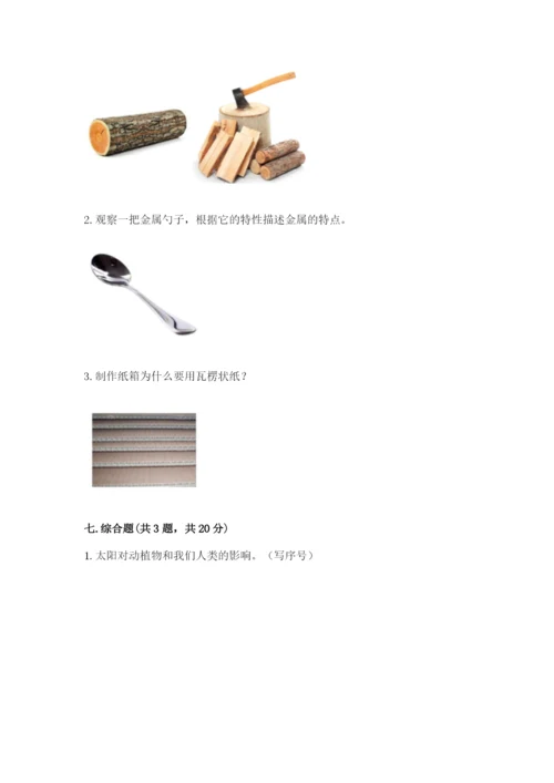教科版小学二年级上册科学期末测试卷及参考答案（典型题）.docx