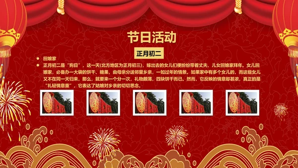 中国传统文化春节习俗PPT模板