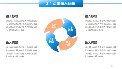 蓝色实用大气简约工作汇报通用PPT模板