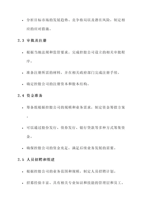 金融控股有限公司组建方案