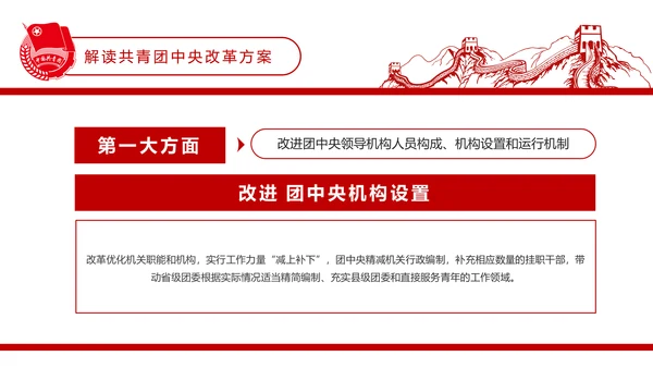 共青团中央改革方案学习教育党课PPT模板