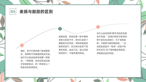绿色小清新遇见美好赞出成长家长进课堂培训PPT