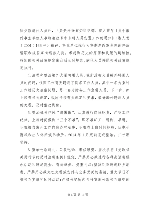 党的群众路线教育实践活动四风问题整改材料.docx