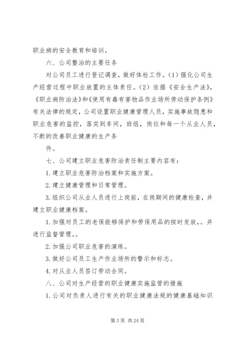 职业病危害防治计划及实施方案5篇.docx