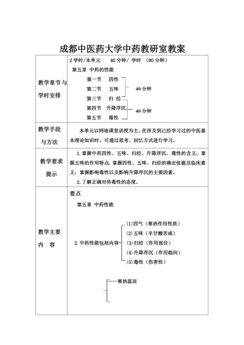 成都中医药大学中药教研室教案.docx