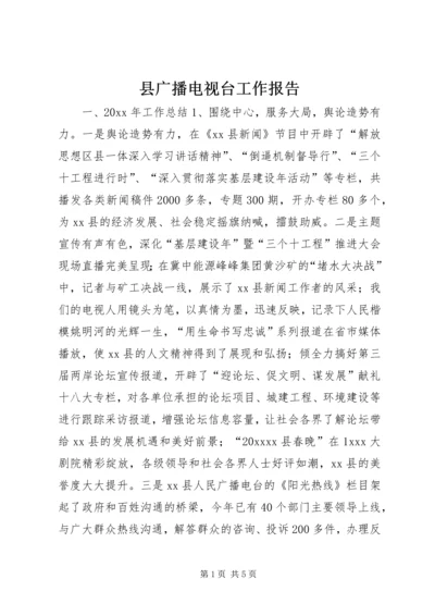 县广播电视台工作报告.docx